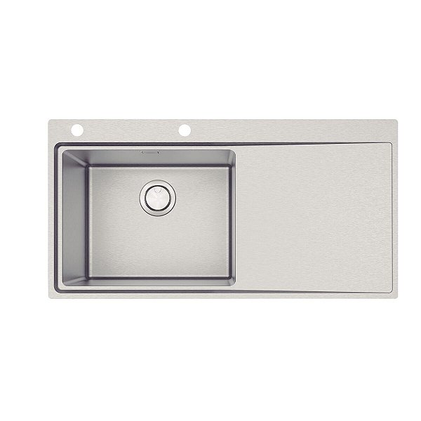 Cuba Sobrepor Tramontina Design Collection Smooth 1C 50 Plus EX Inox Acab. Scotch Brite 100x52 cm - Aço Inox