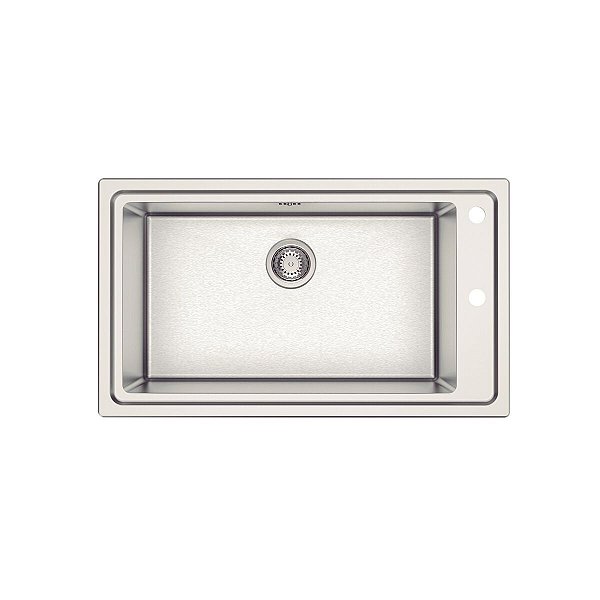 Cuba de Sobrepor em Aço Inox Acetinado com Válvula Tramontina Square 86x50 cm