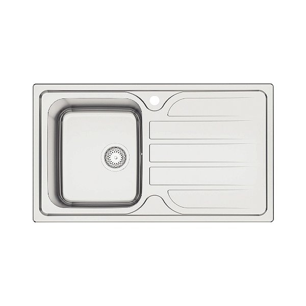 Cuba de Sobrepor em Aço Inox Escovado com Válvula Tramontina Marea Deep 86x50cm