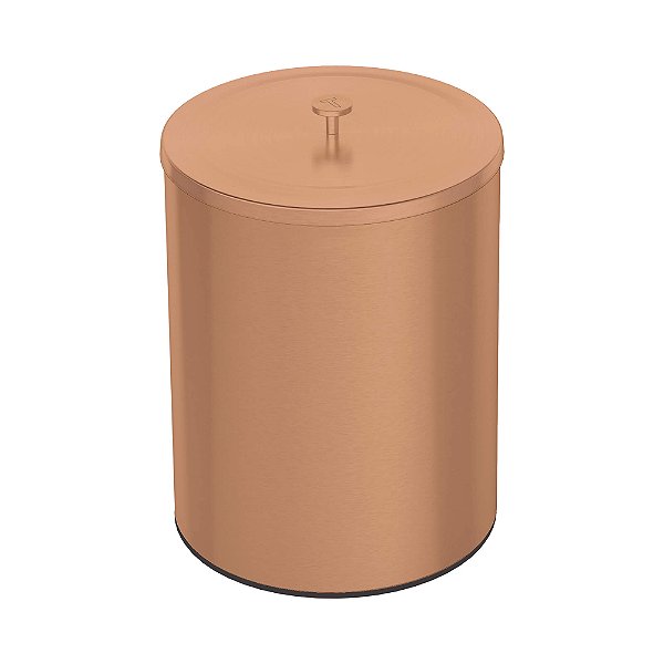 Lixeira em Aço Inox com Acabamento Scotch Brite Tramontina Útil 5L - Rose