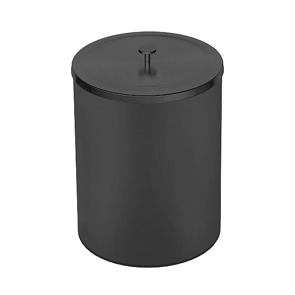 Lixeira em Aço Inox com Acabamento Scotch Brite Tramontina Útil 5L - Preto Fosco