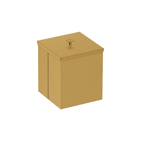 Lixeira em Aço Inox com Acabamento Scotch Brite Tramontina Luz 4,5L - Ouro Fosco