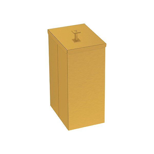 Lixeira Banheiro em Aço Inox com Acabamento Acetinado Tramontina Slim 5,5 L - Ouro