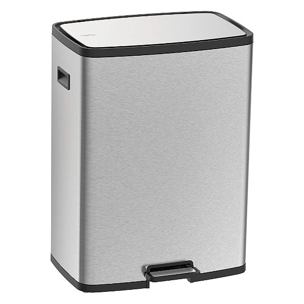 Lixeira em Aço Inox com Balde Removível e Pedal Tramontina Octos - 45L