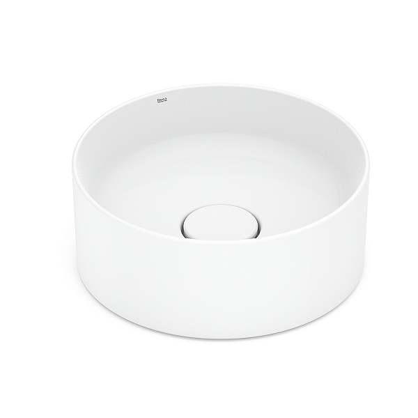 Cuba Redonda de Apoio Roca Terra 30 x 30 cm T1 - Branco