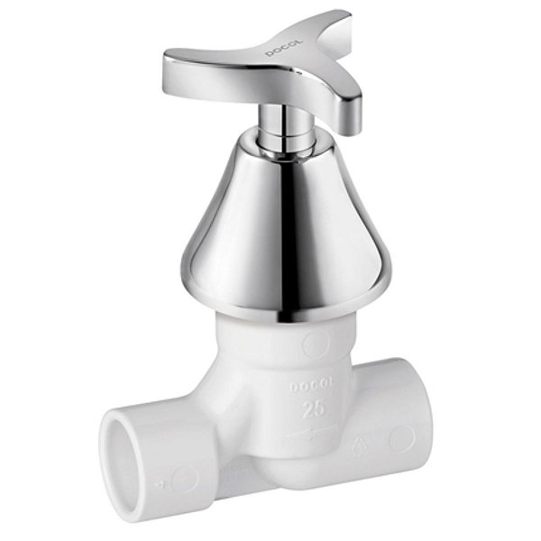 Registro Pressão 25mm 1/2 Volta PVC com Acabamento Docol Primor