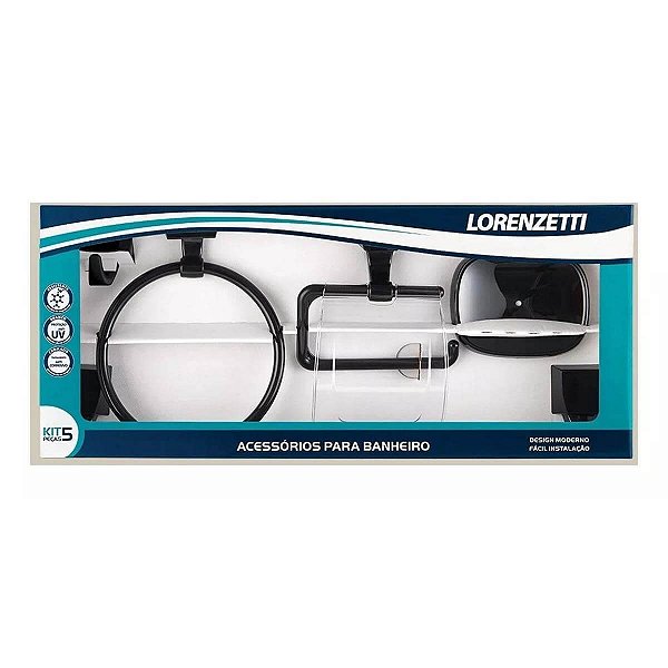 Kit Acessórios Lorenzetti Attic Quadra Pr 2000 F24 5 Peças