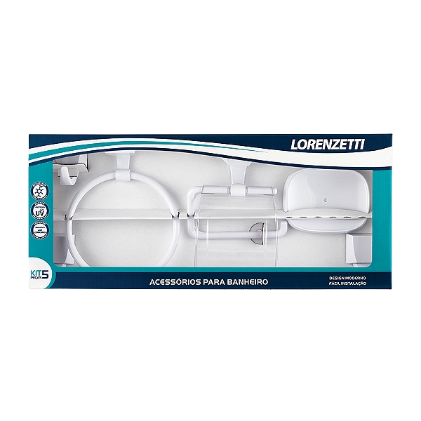Kit Acessórios Lorenzetti Attic Quadra Br 2000 F24 5 Peças