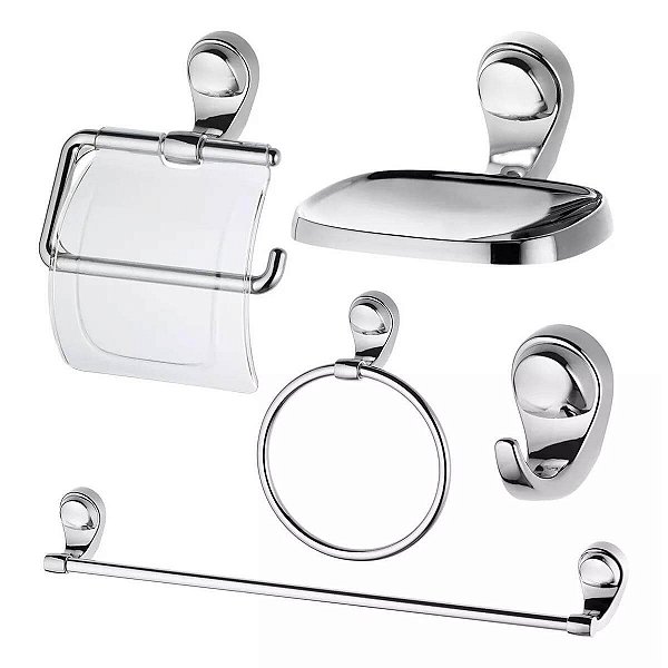 Kit Acessórios Lorenzetti Attic Cromado 5 peças