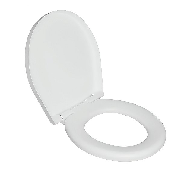 Assento Sanitário Almofadado com Fechamento Suave e Engate Rápido Astra - Branco