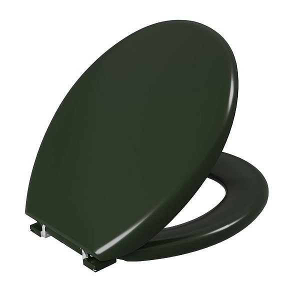 Assento Sanitário Oval Universal Almofadado Astra - Verde Escuro