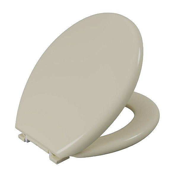 Assento Sanitário Oval Universal Almofadado Astra - Bege Claro