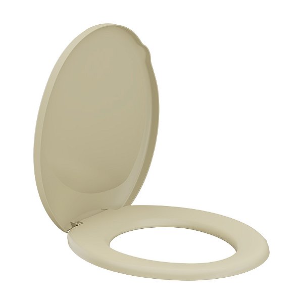 Assento Sanitário Oval PP Tigre Suavit Almofadado - Bege