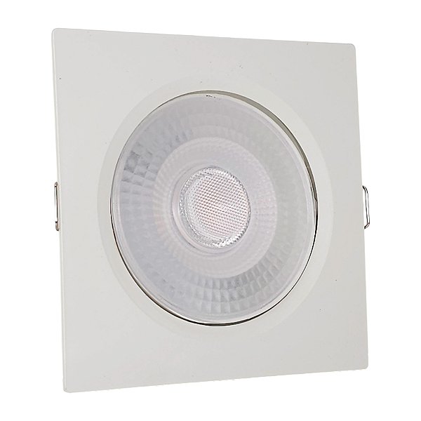 Spot LED 5W Embutir Quadrado Branco Quente