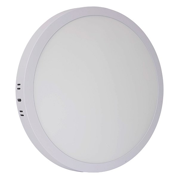 Plafon LED 25w Sobrepor Redondo - Branco Quente