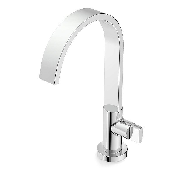 Torneira Banheiro Bancada Bica Alta Celite Flow - Cromado