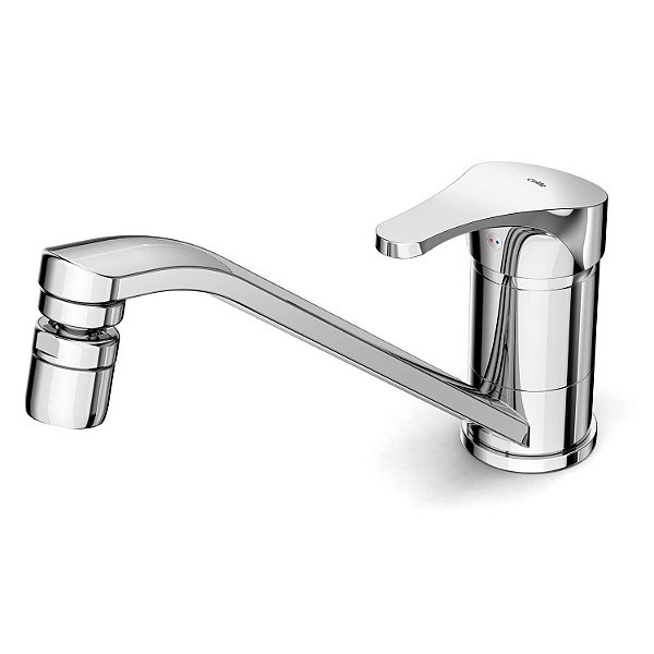 Torneira Monocomando Cozinha Bancada Bica Baixa Celite Ecoline - Cromado