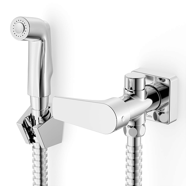 Ducha Higiênica com Registro e Derivação Celite Noronha - Cromado