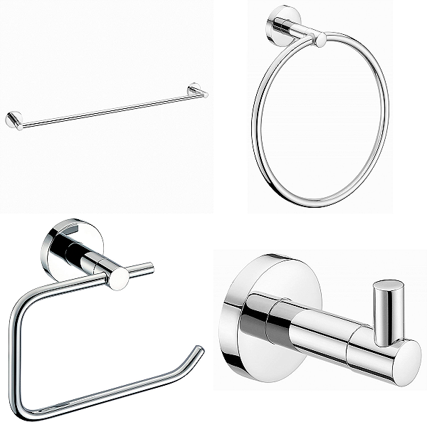 Kit de Acessórios Celite City 5 Peças - Cromado