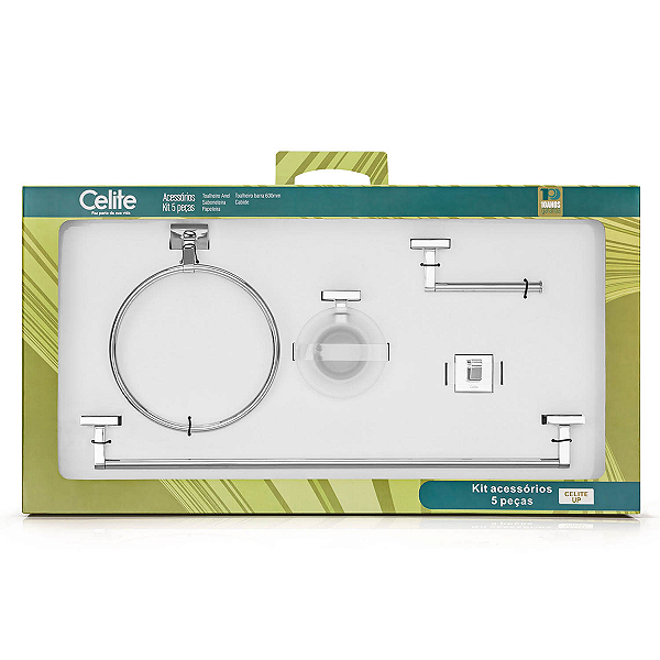 Kit de Acessórios Celite Up 5 Peças - Cromado