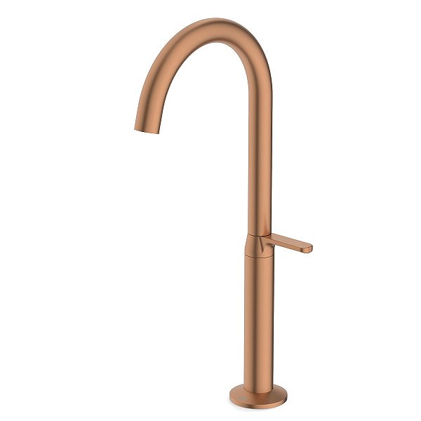 Torneira Banheiro Bancada Bica Alta Celite Design - Rose Gold Matte