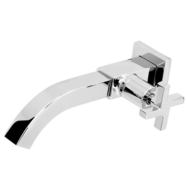 Torneira Banheiro Parede Bica Baixa Celite Lotus - Cromado
