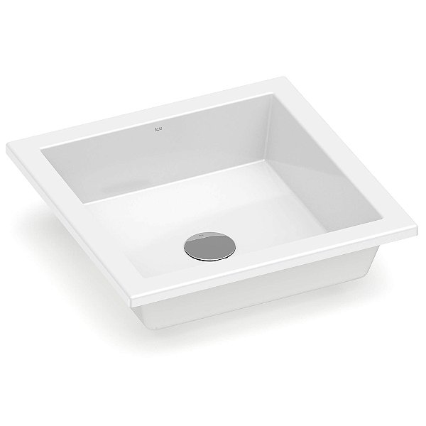 Cuba Quadrada de Sobrepor e Embutir 41x41cm Roca Optica PQ41 - Branco