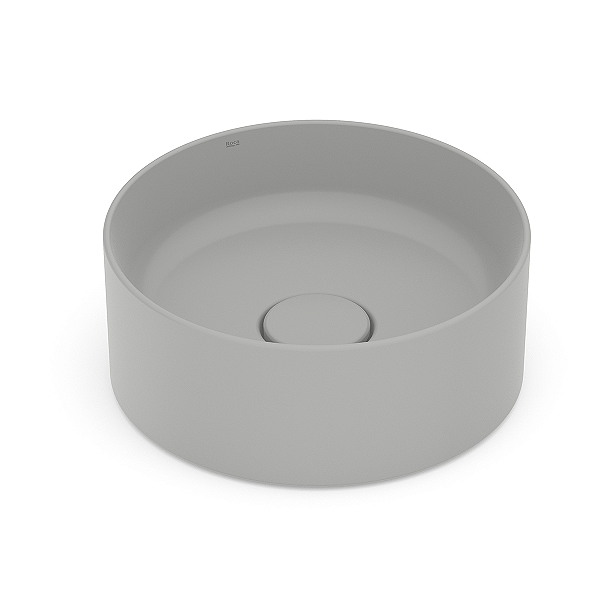 Cuba Redonda de Apoio Roca Terra 30 x 30 cm T1 - Cinza Claro
