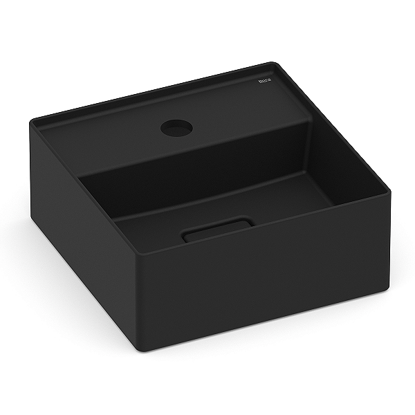 Cuba de Apoio com Mesa Roca Terra 30 x 30 cm T7 - Preto Fosco