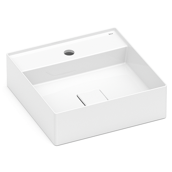 Cuba de Apoio com Mesa Roca Terra 40 x 40 cm T9 - Branco