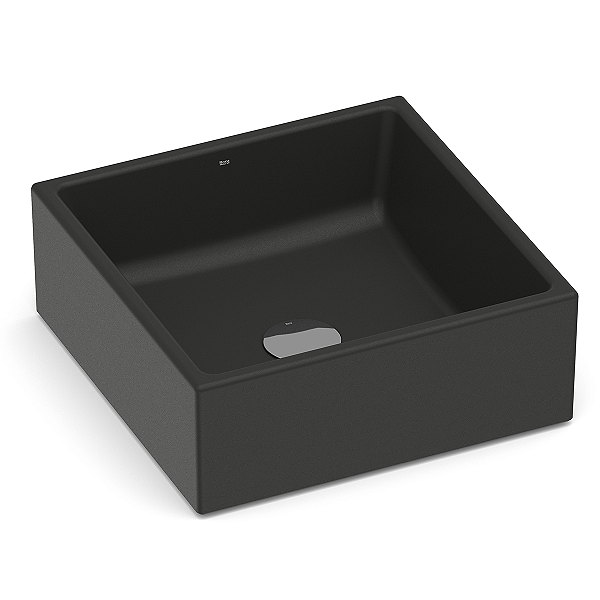 Cuba de Apoio Quadrada Roca Optica 35x35cm PQ35 - Cinza Escuro