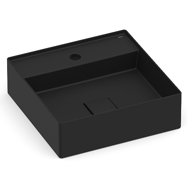 Cuba de Apoio com Mesa Roca Terra 40 x 40 cm T9 - Preto Fosco