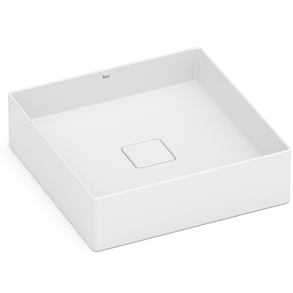 Cuba de Apoio Roca Terra 40 x 40 cm T5 - Branco Fosco