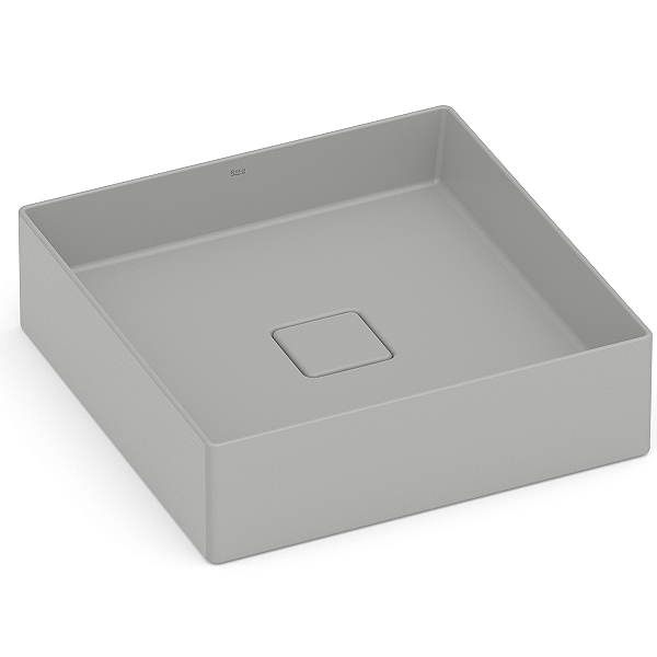 Cuba de Apoio Roca Terra 40 x 40 cm T5 - Cinza Claro