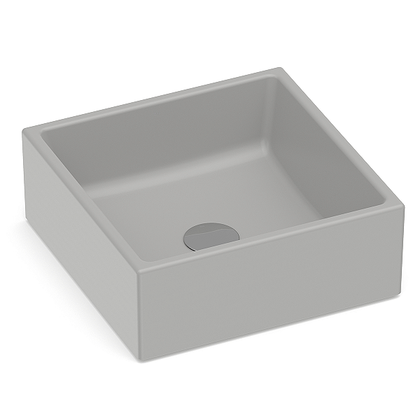 Cuba de Apoio Quadrada Roca Optica 35x35cm PQ35 - Cinza Claro