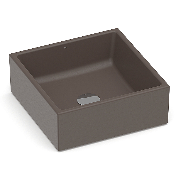 Cuba de Apoio Quadrada Roca Optica 35x35cm PQ35 - Marrom Café