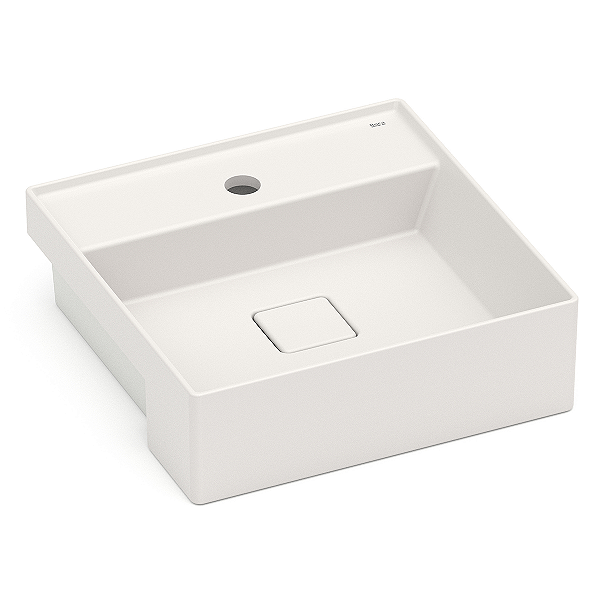 Cuba de Semiencaixe com Mesa Roca Terra 40 x 40 cm T10 - Bege