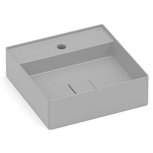 Cuba de Apoio com Mesa Roca Terra 40 x 40 cm T9 - Cinza Claro