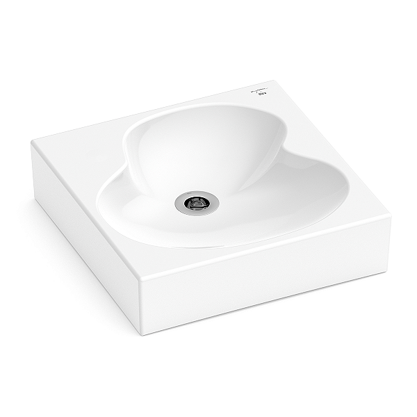 Cuba de Apoio Roca Ruy Ohtake 41x41cm - Branco