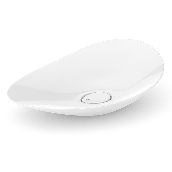 Cuba de Apoio Oval Roca Ohtake 62,5x38,5cm - Branco