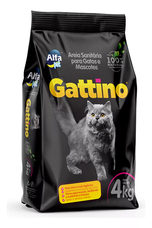 Areia Higiênica para Gatos Gattino 4kg