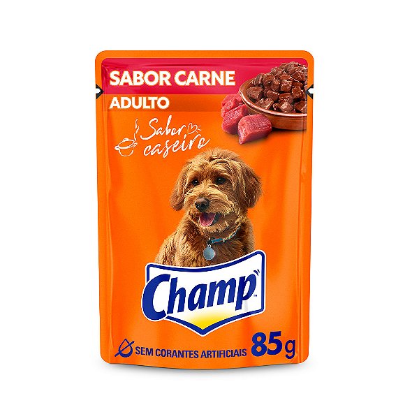 Sachê Champ Cães Adultos Carne 85g