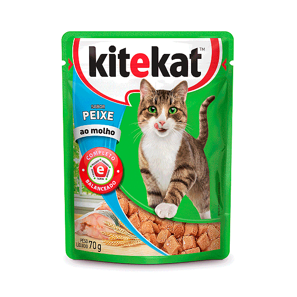 Sachê KiteKat Sabor Peixe ao Molho 70g