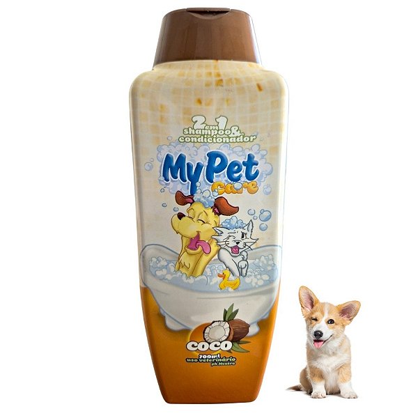 Shampoo + Condicionador de Coco 2 em 1 para cachorro e gato My Pet Care 700ml