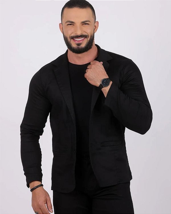 BLAZER SLIM FIT PRETO