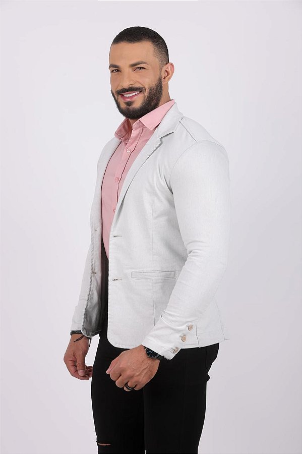 BLAZER SLIM FIT -BRANCO GELO