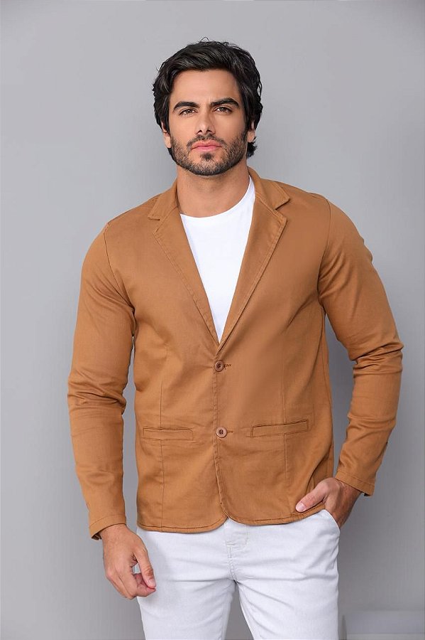 BLAZER SLIM FIT - CARAMELO