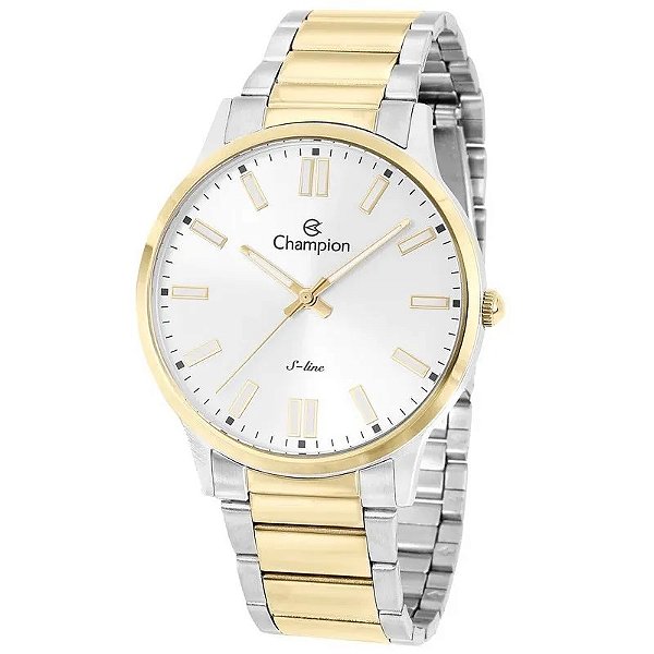 Relógio de Pulso Champion Masculino Slim Bicolor CN21096B