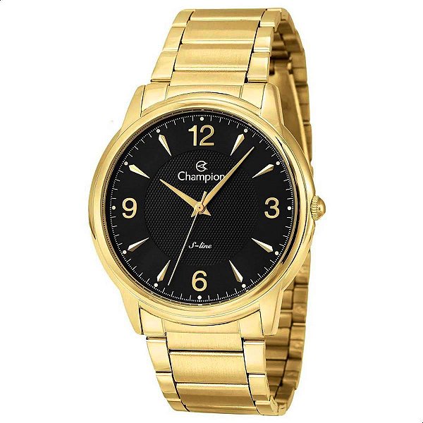 Relógio de Pulso Masculino Champion Dourado Analógico Slim CN21078U