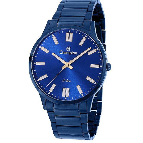 Relógio de Pulso Masculino Azul Champion Slim Analógico CN21096K